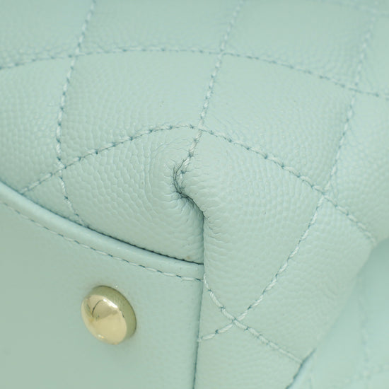 Load image into Gallery viewer, Chanel Light Blue Coco Handle Small Bag
