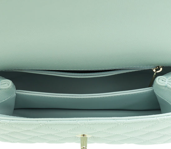 Load image into Gallery viewer, Chanel Light Blue Coco Handle Small Bag
