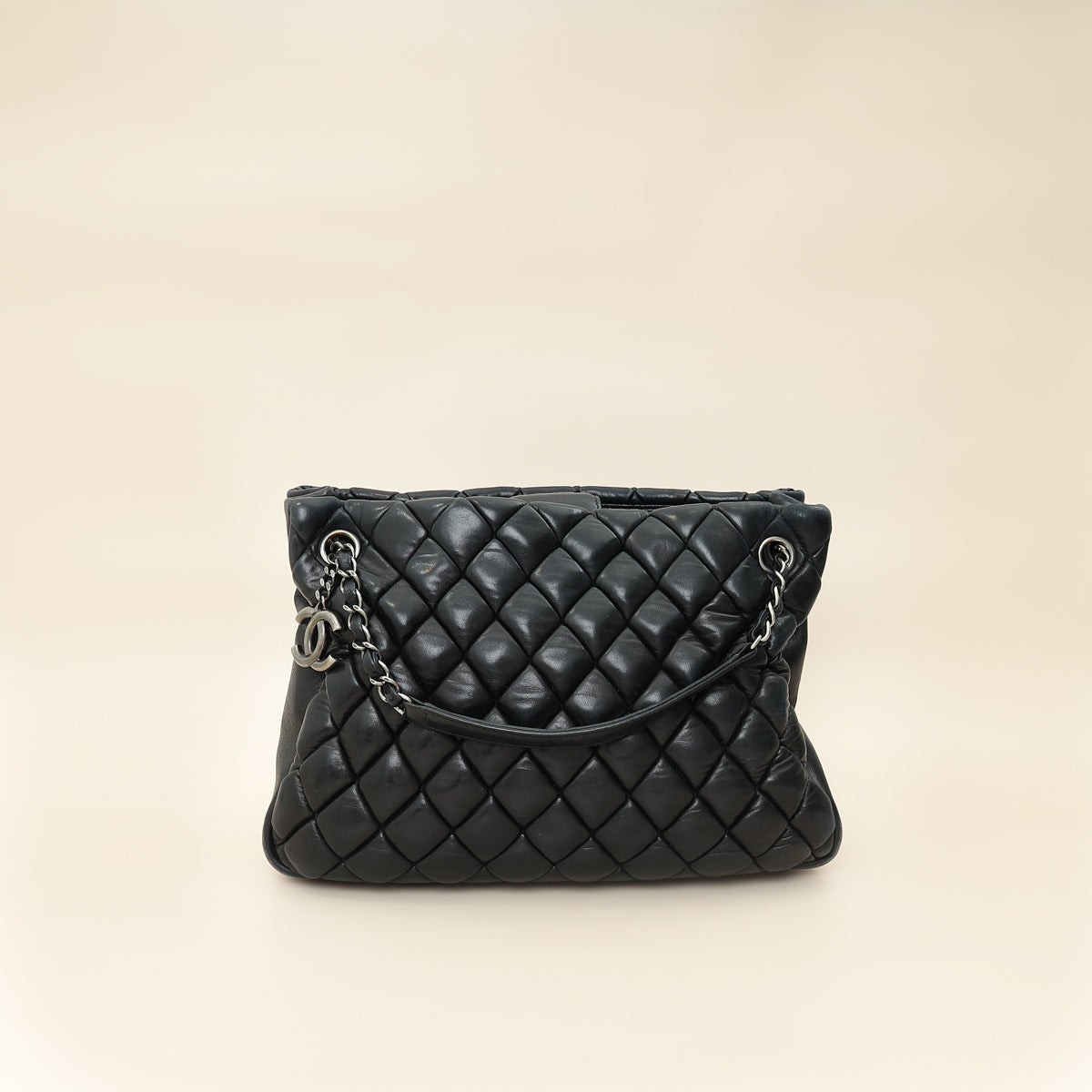 Chanel Black CC Charm Quilted Tote Bag-Chanel-THE CLOSET