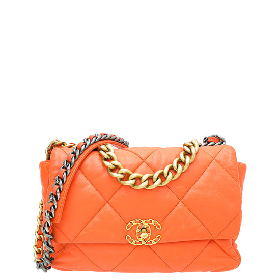 Chanel Orange 19 Large Bag