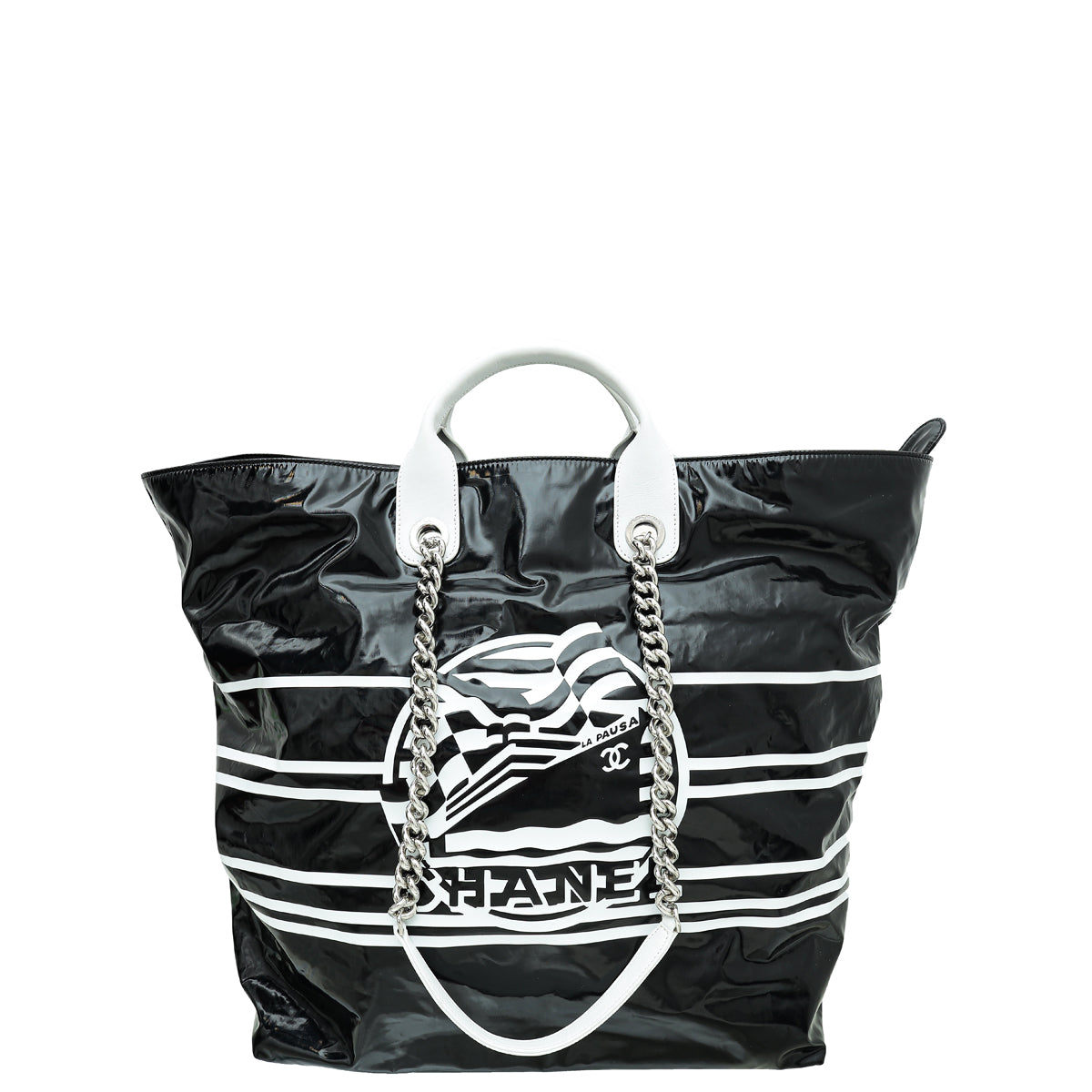 Chanel Bicolor CC Vinyl La Pausa Bay Large Shopping Bag-Chanel-THE CLOSET