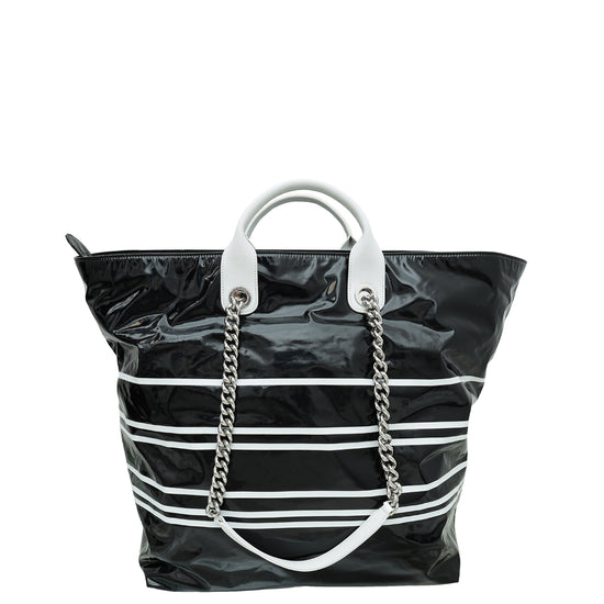 Chanel Bicolor CC Vinyl La Pausa Bay Large Shopping Bag