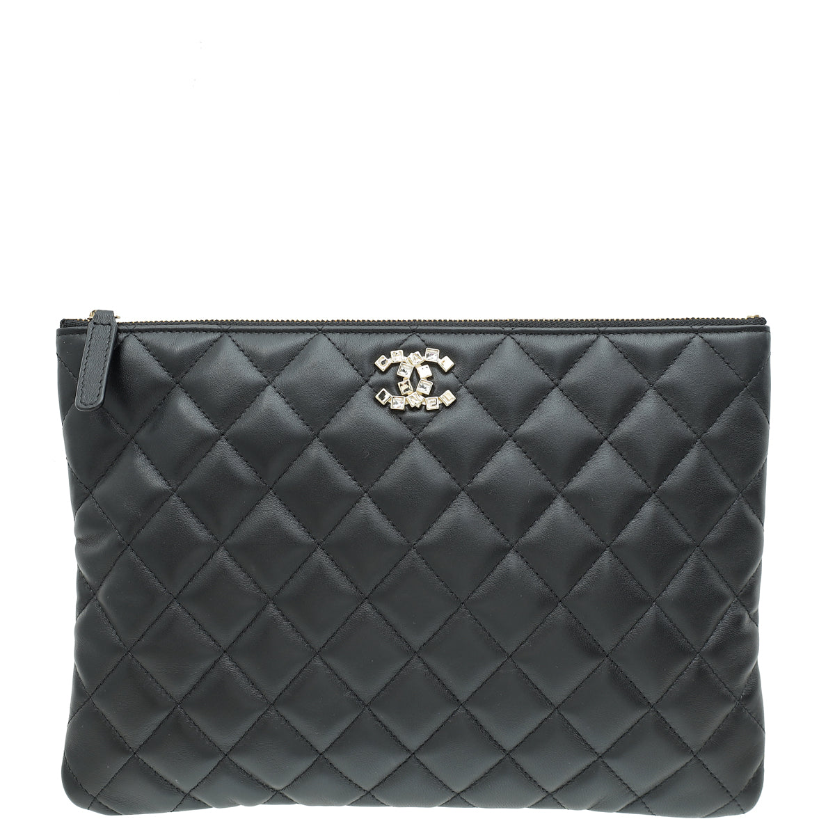 Chanel Black CC Quilted Zip Pouch-Chanel-THE CLOSET
