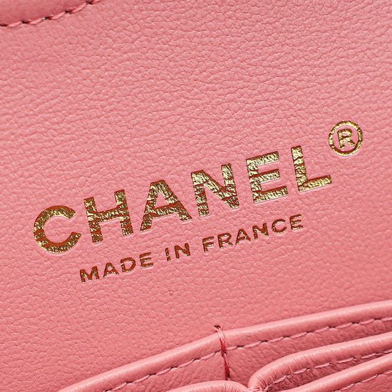 Chanel Rose Pink Classic Double Flap Medium Bag