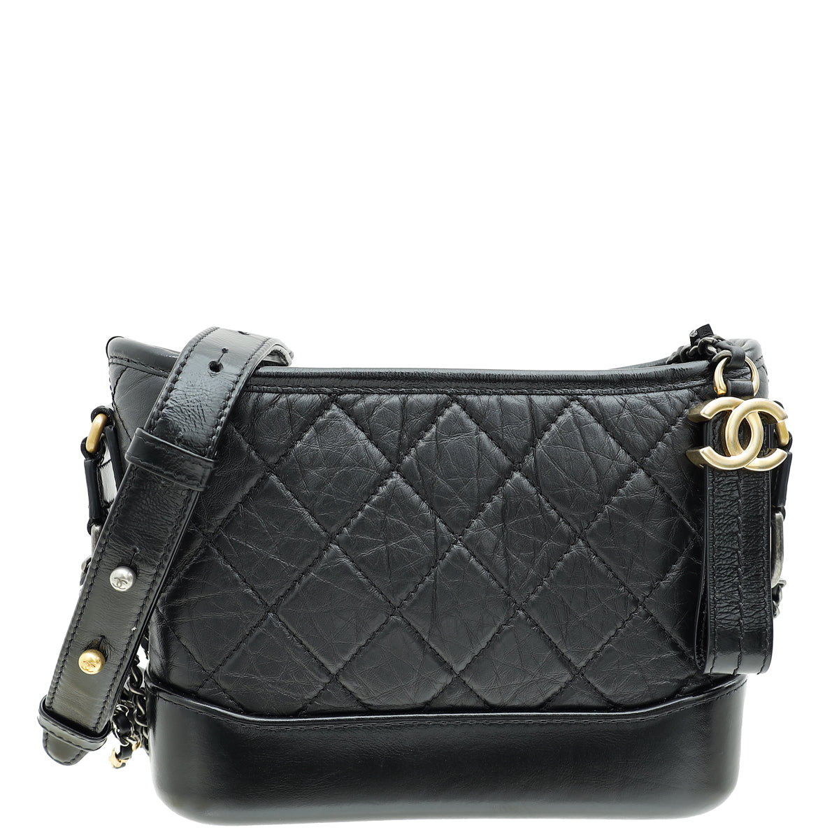 Chanel Black Aged Gabrielle Hobo Small Bag