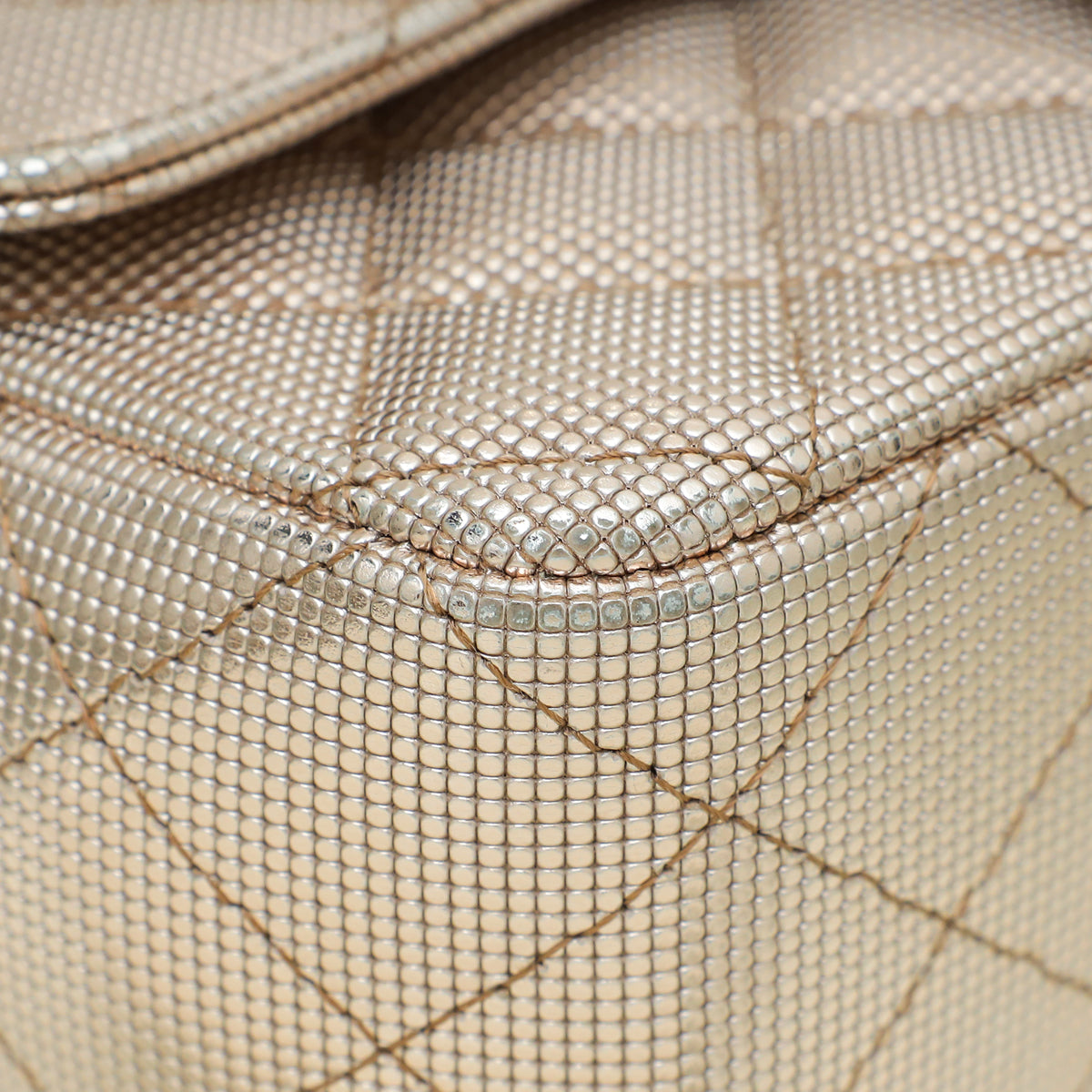 Chanel Metallic Pink CC Classic Pixel Effect Rectangular Mini Flap Bag