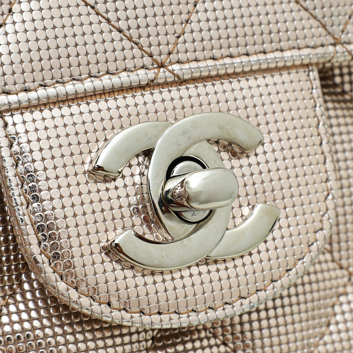 Chanel Metallic Pink CC Classic Pixel Effect Rectangular Mini Flap