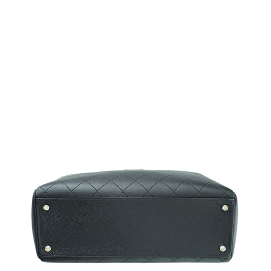 Chanel Black CC Shopping Handle Large Bag