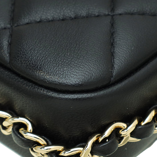 Chanel Black My Precious Pearls Phone Case Flap Bag