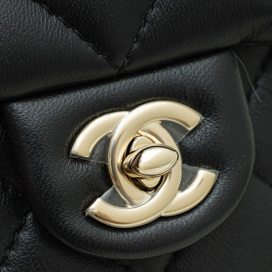 Chanel Black My Precious Pearls Phone Case Flap Bag