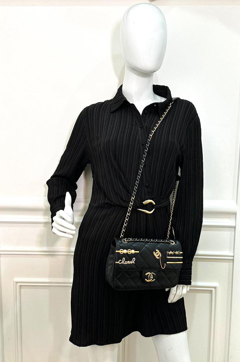 Chanel Black Coco Clips Flap Small Bag – THE CLOSET