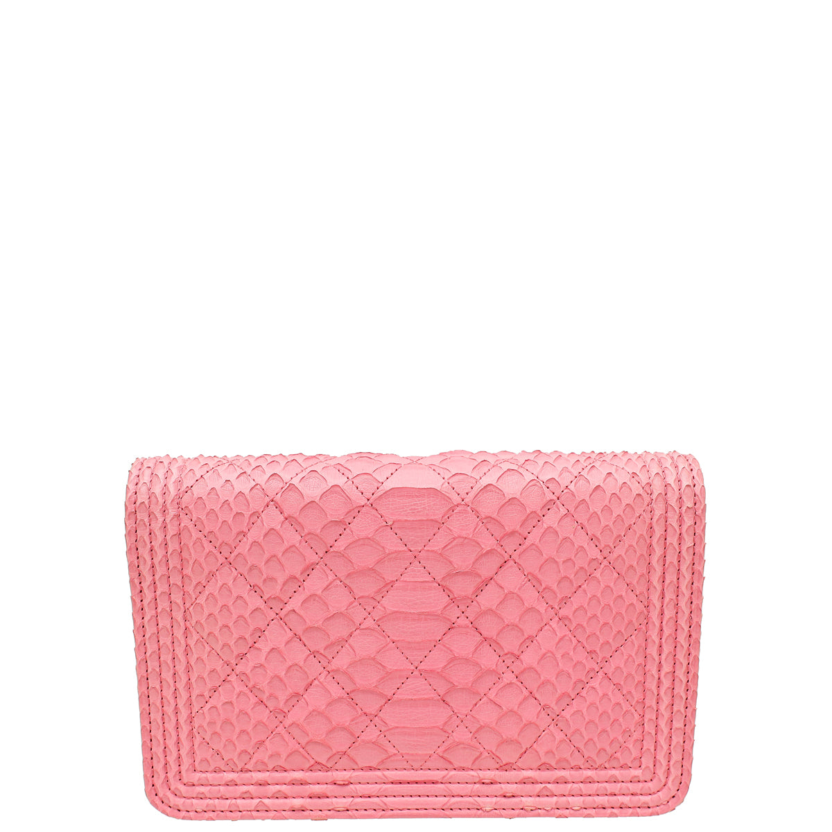 Chanel Pink Python Boy Wallet on Chain-Chanel-THE CLOSET