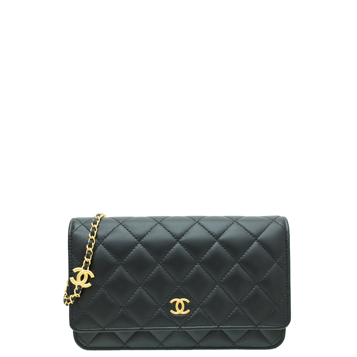 Chanel Black CC Coco Heart Resin Wallet On Chain-Chanel-THE CLOSET