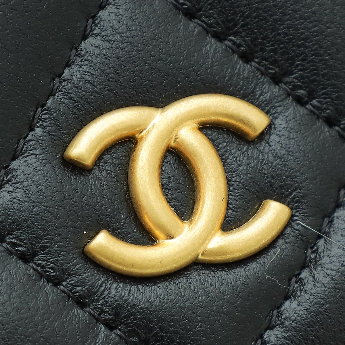 Chanel Black CC Coco Heart Resin Wallet On Chain