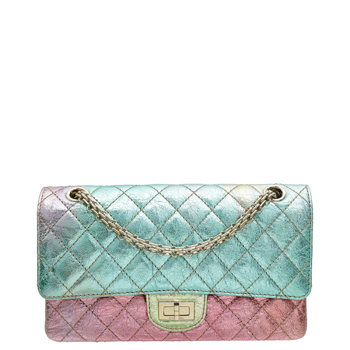 Chanel Multicolor 2.55 Reissue Metallic Goatskin Double Flap 225 Bag-Chanel-THE CLOSET