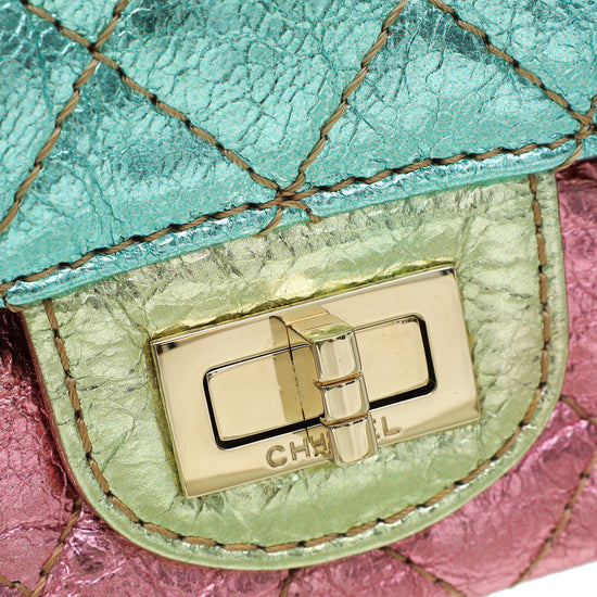 Chanel  Multicolor 2.55 Reissue Metallic Goatskin Double Flap 225 Bag