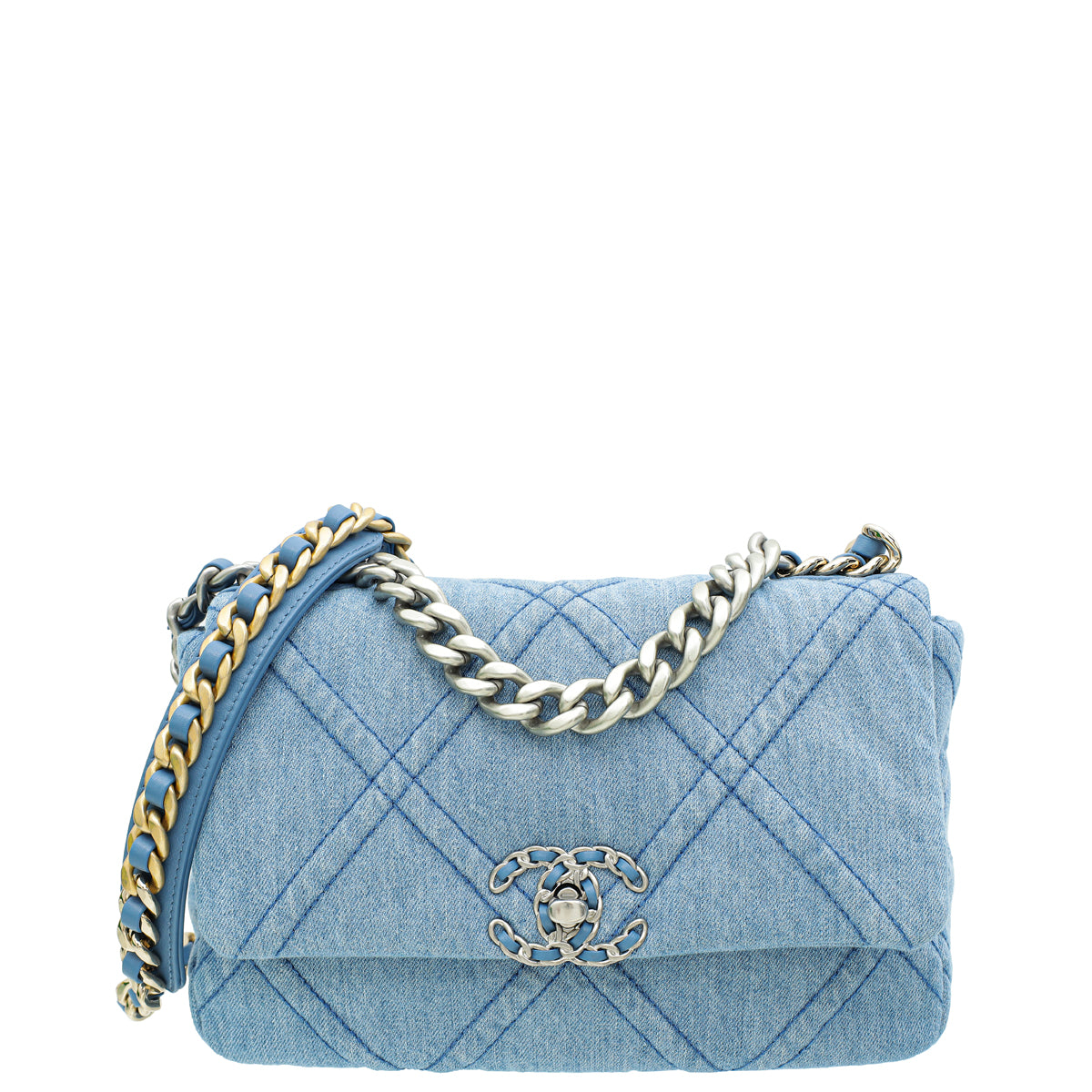 Chanel Blue CC Denim 19 Small Bag