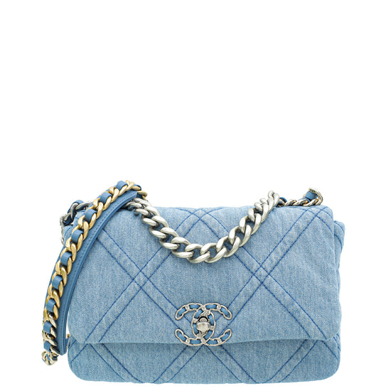 Chanel Blue CC Denim 19 Small Bag