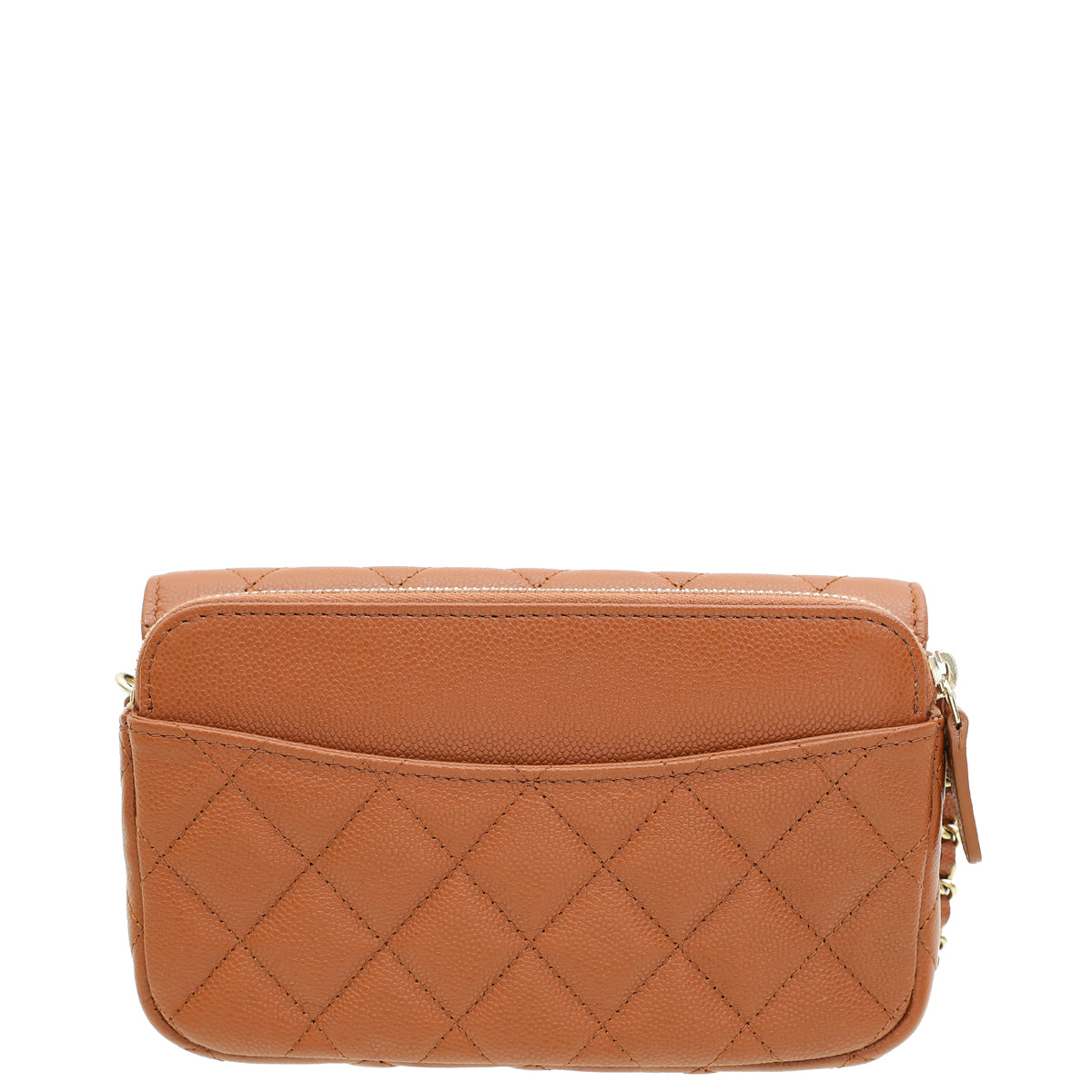 Chanel Brown CC Classic Flap Phone Holder With Chain-Chanel-THE CLOSET