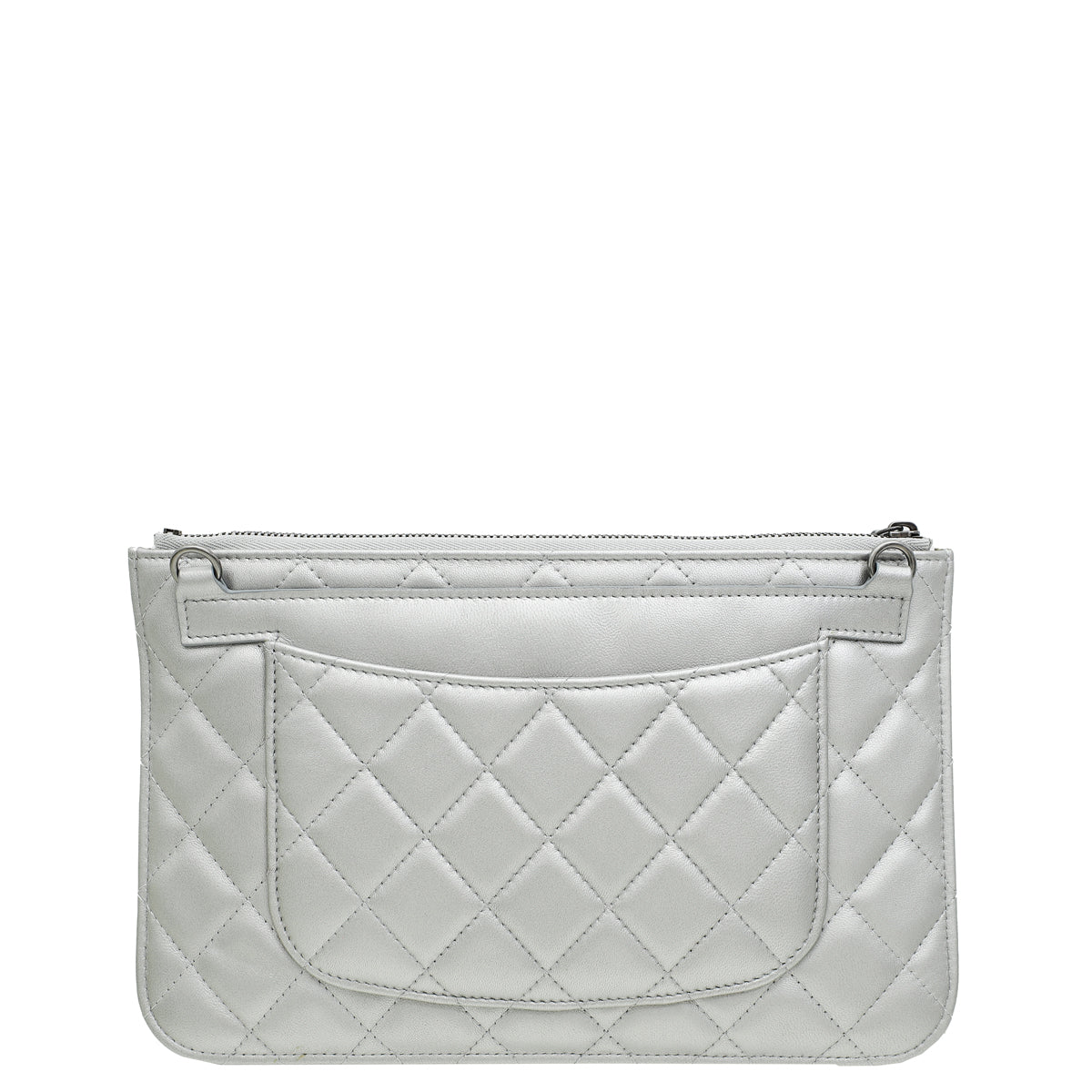 Chanel Silver Grey CC Multi Pochette Crossbody Bag-Chanel-THE CLOSET