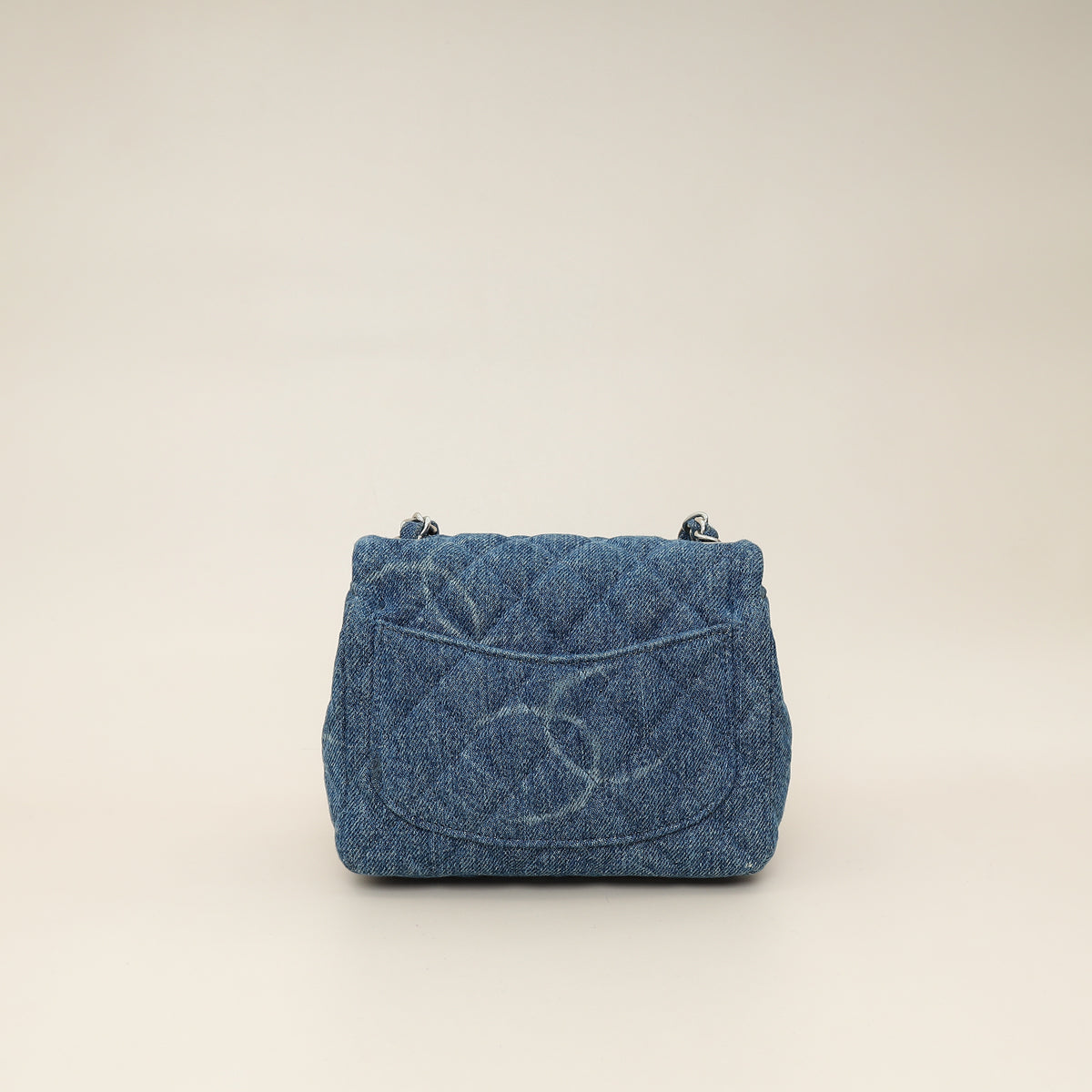 Chanel Blue CC Denim Print Mini Square Bag-Chanel-THE CLOSET