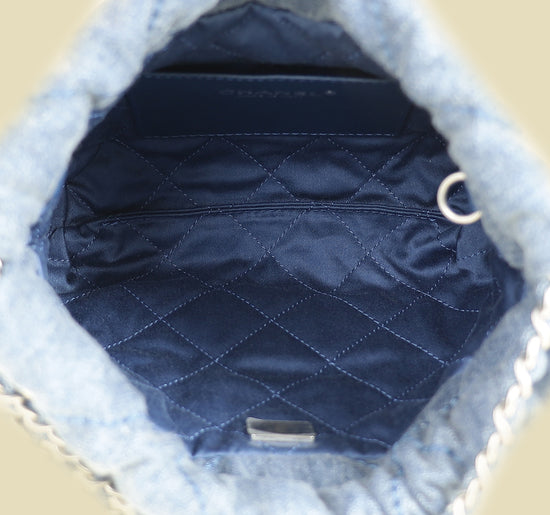 Chanel Blue CC 22 Denim Embellished Mini Bag