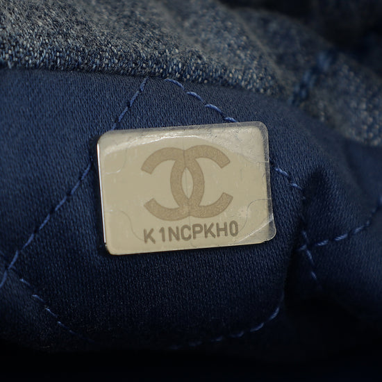 Chanel Blue CC 22 Denim Embellished Mini Bag