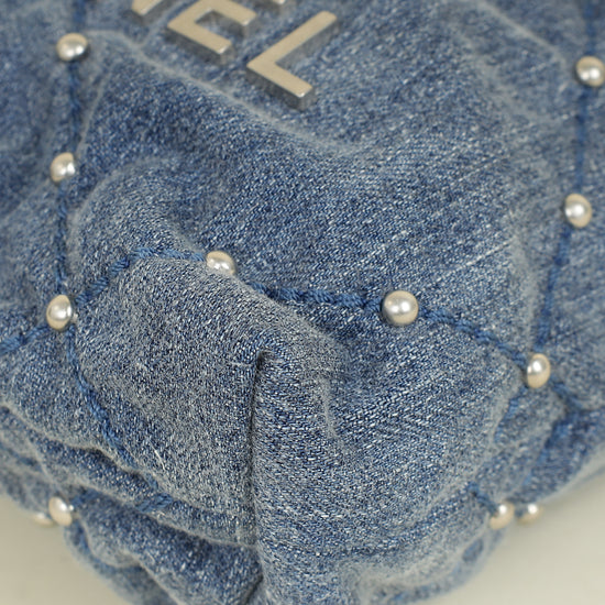 Chanel Blue CC 22 Denim Embellished Mini Bag