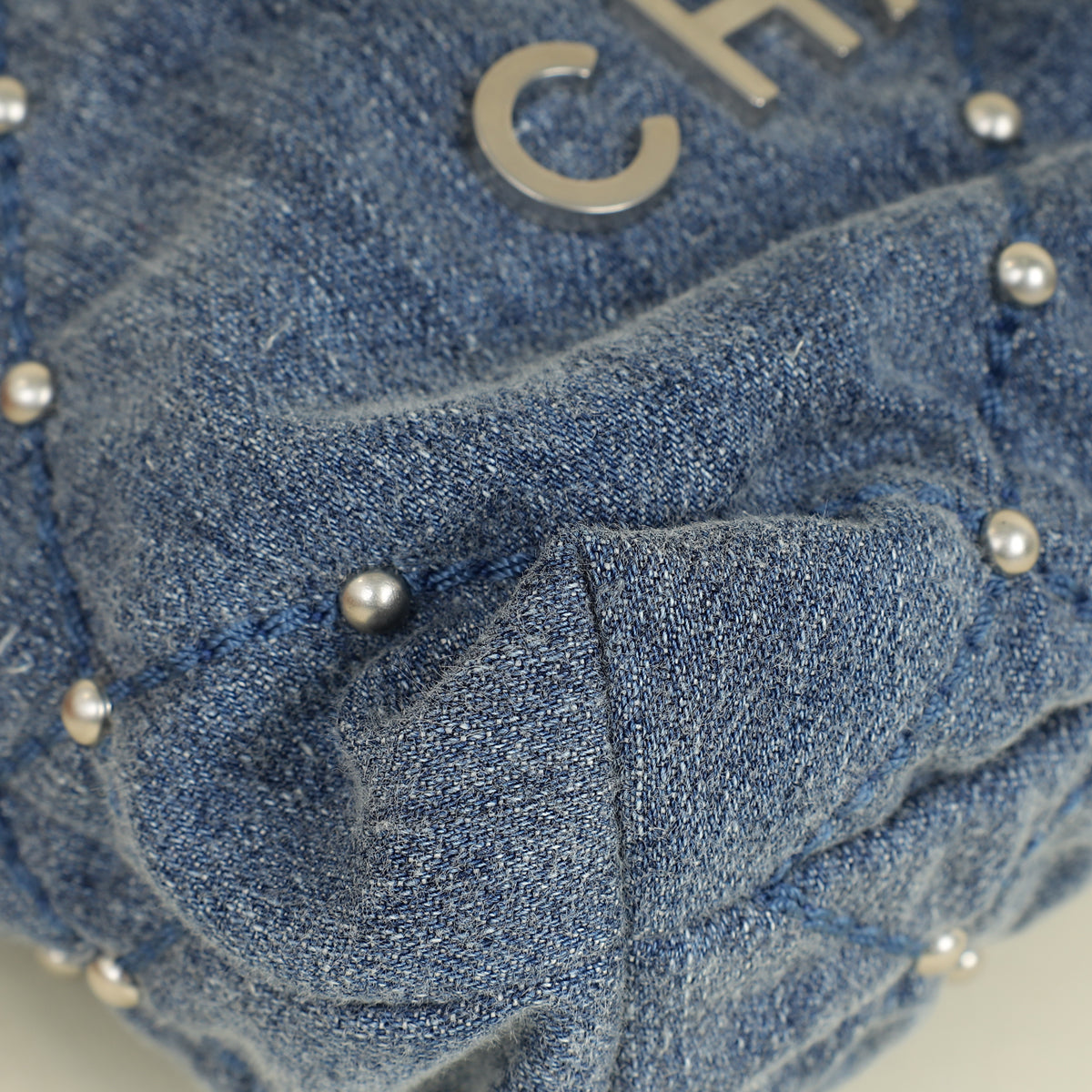 Chanel Blue CC 22 Denim Embellished Mini Bag