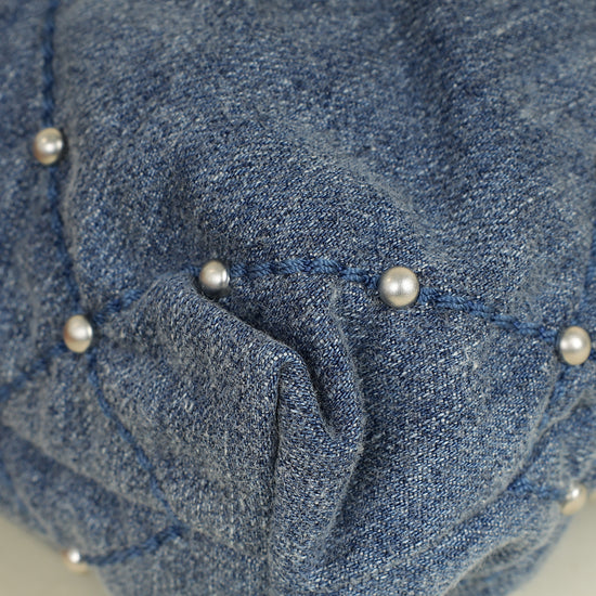 Chanel Blue CC 22 Denim Embellished Mini Bag