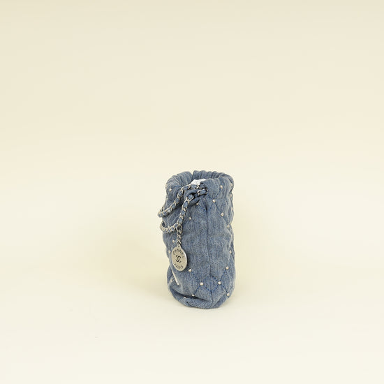 Chanel Blue CC 22 Denim Embellished Mini Bag