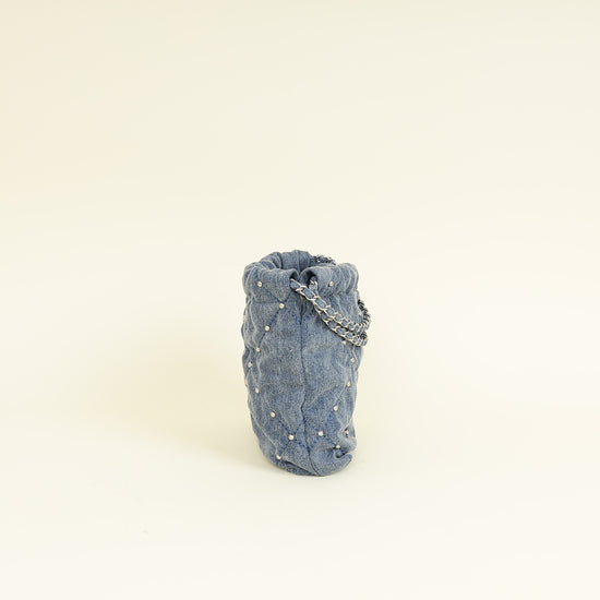 Chanel Blue CC 22 Denim Embellished Mini Bag