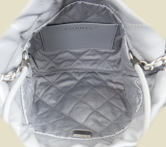 Chanel Grey CC 22 Mini Shiny Bag