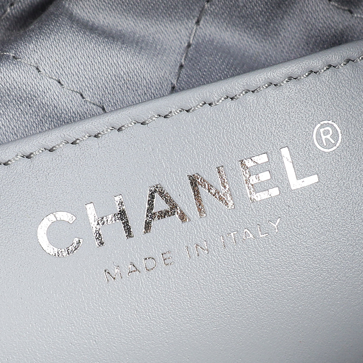 Chanel Grey CC 22 Mini Shiny Bag