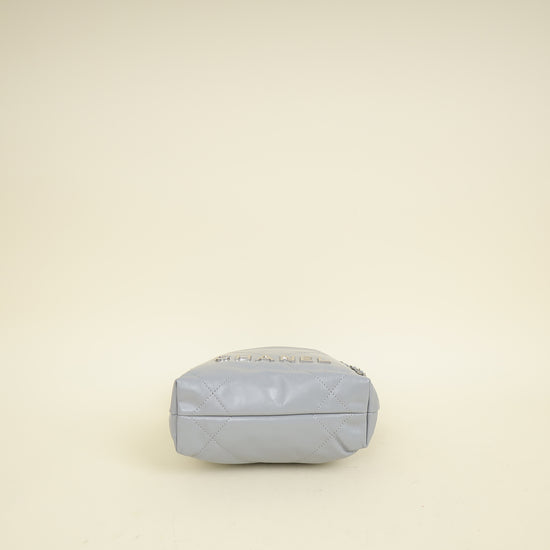 Chanel Grey CC 22 Mini Shiny Bag
