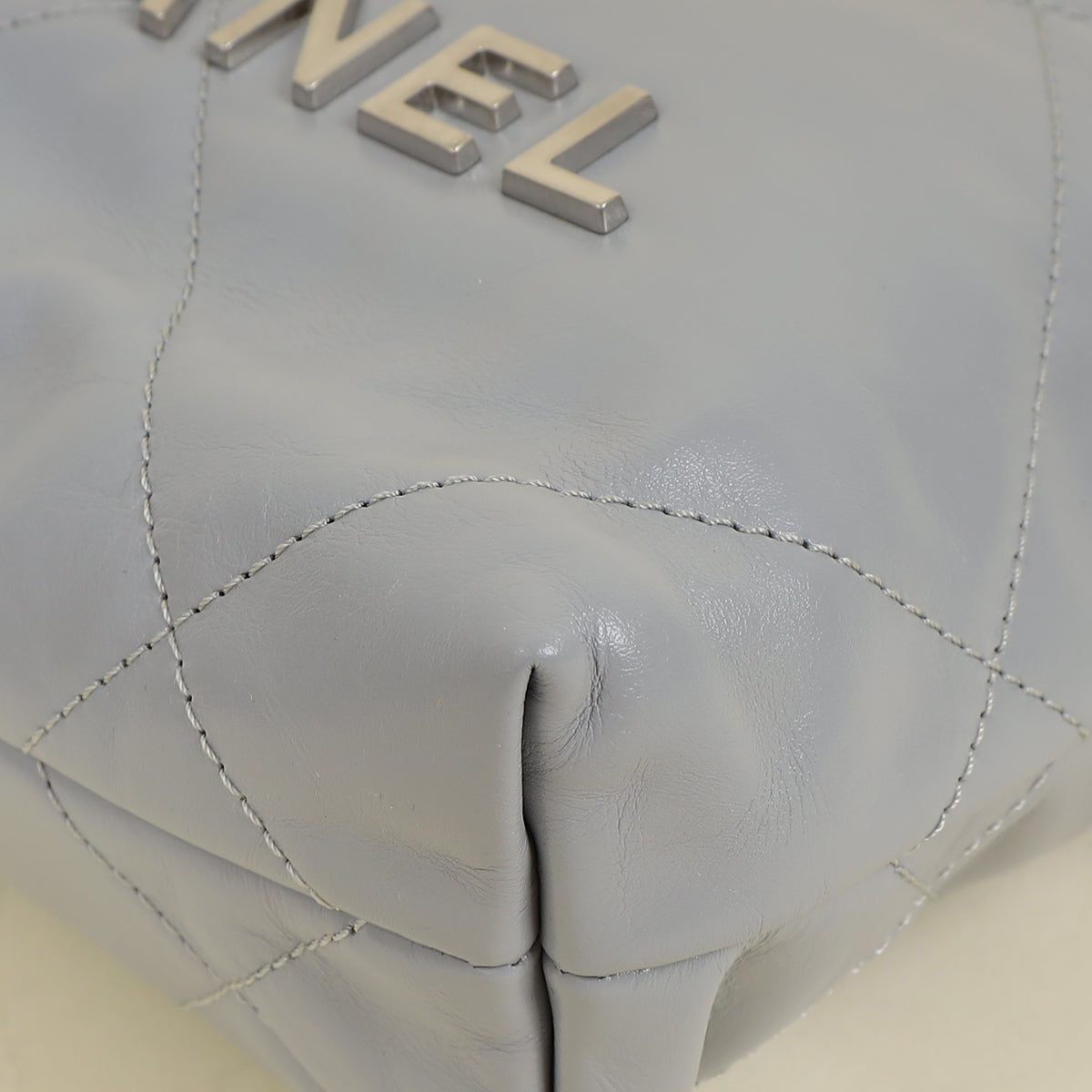 Chanel Grey CC 22 Mini Shiny Bag