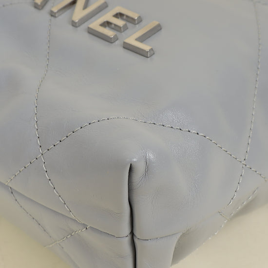 Chanel Grey CC 22 Mini Shiny Bag