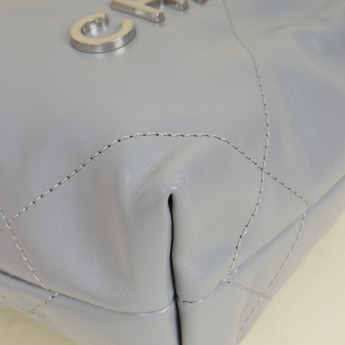 Chanel Grey CC 22 Mini Shiny Bag