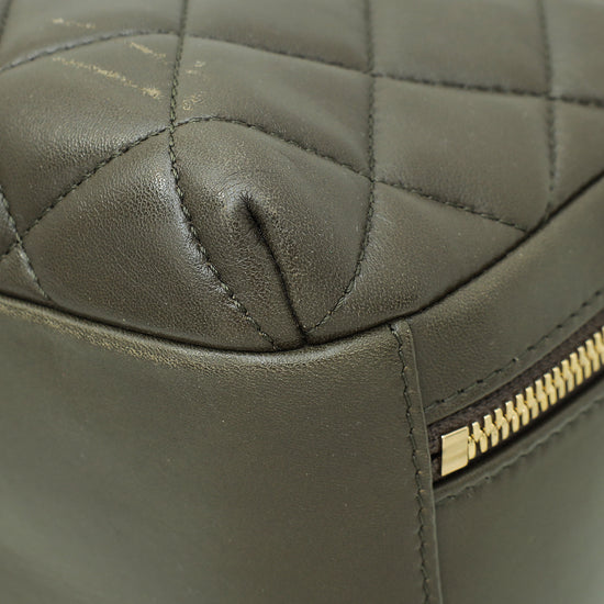 Chanel Khaki CC Trendy Bowling Medium Bag