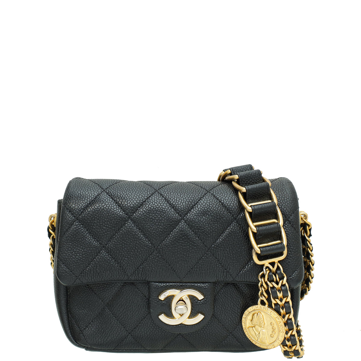 Chanel Black CC Medallion Mini Flap Bag-Chanel-THE CLOSET