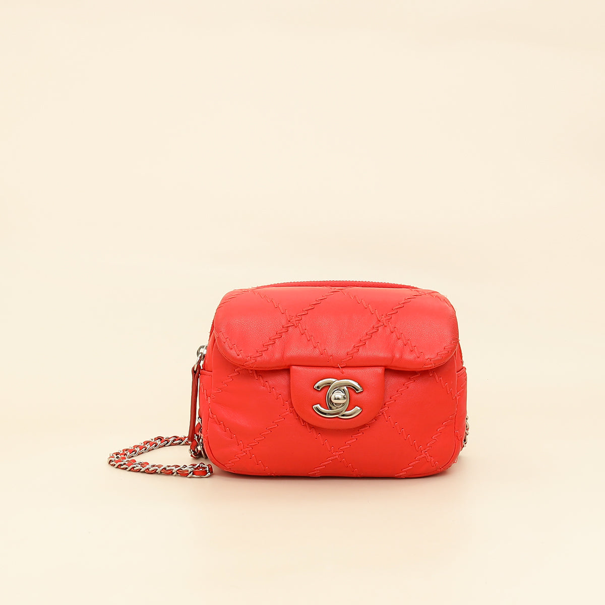 Chanel Red Ultimate Stitch Mini Flap Wallet on Chain-Chanel-THE CLOSET