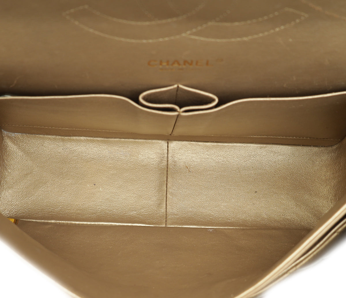 Chanel Metallic Bronze Classic Double Flap Jumbo Bag