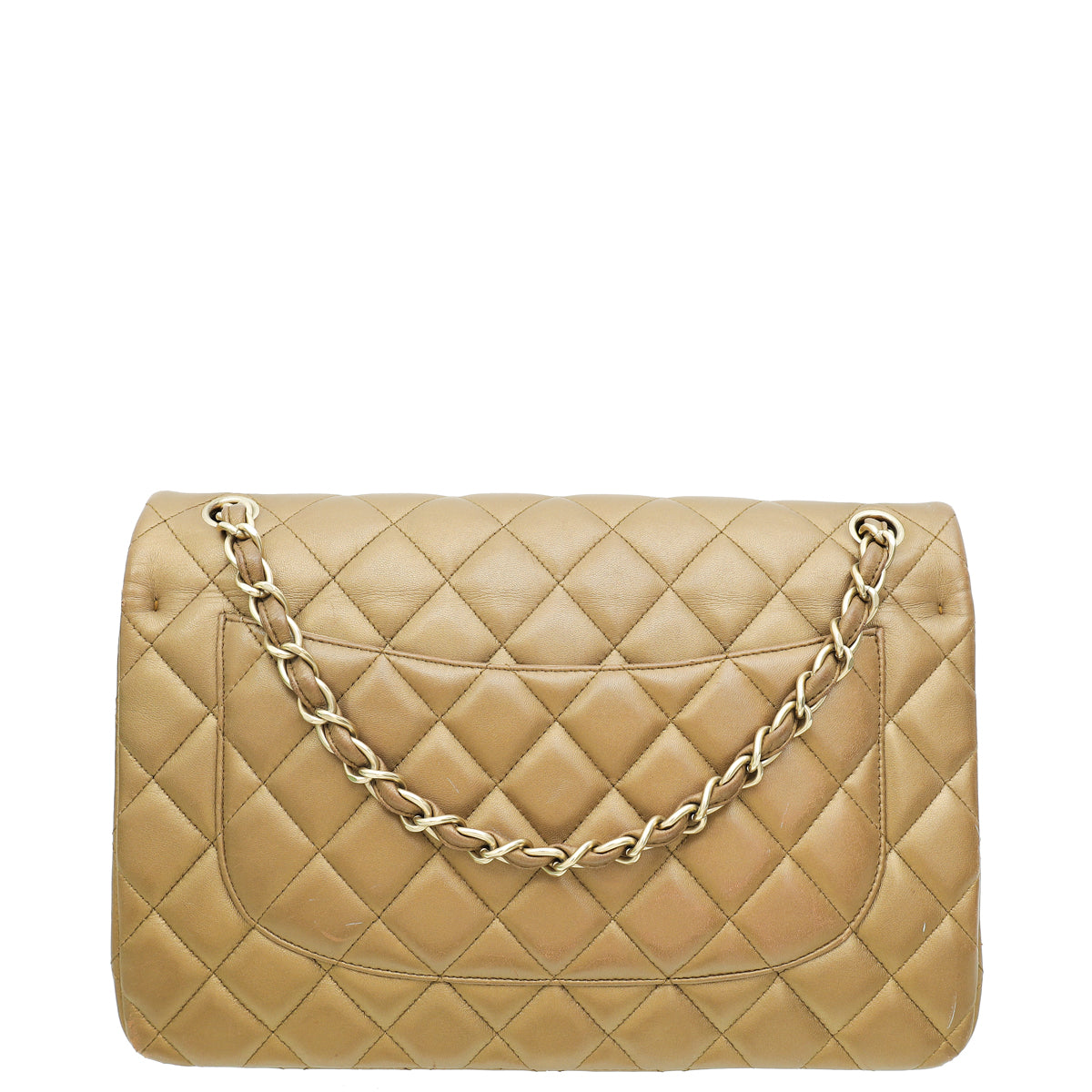 Chanel Metallic Bronze Classic Double Flap Jumbo Bag-Chanel-THE CLOSET