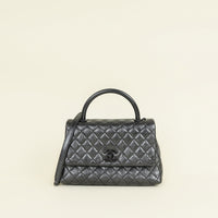 Chanel Dark Ruthenium CC Coco Handle Flap Bag