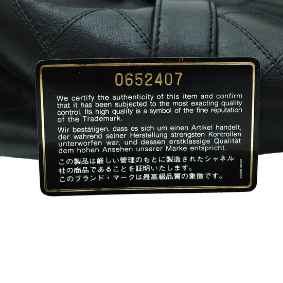 Chanel Black Vintage Stitched Duffle Bag