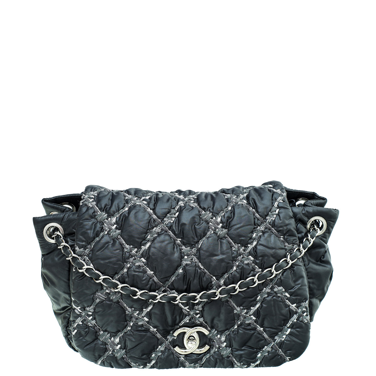 Chanel Black Nylon CC Ultra Stitches Bubble Accordion Medium Bag-Chanel-THE CLOSET