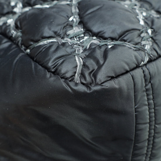 Chanel Black Nylon CC Ultra Stitches Bubble Accordion Medium Bag
