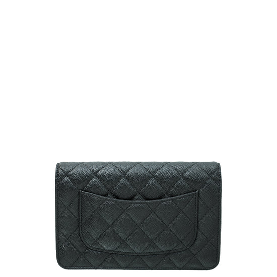 Chanel Black CC Bow Chain Wallet on Chain