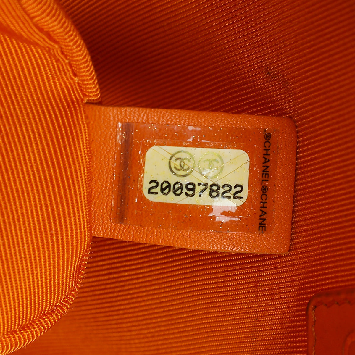 Chanel Orange Le Boy Large Flap Bag