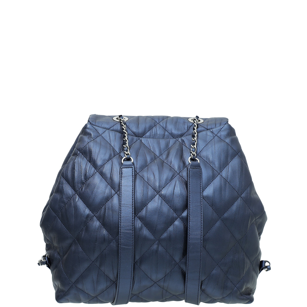 Chanel Blue CC Iridescent Quilted Backpack Bag